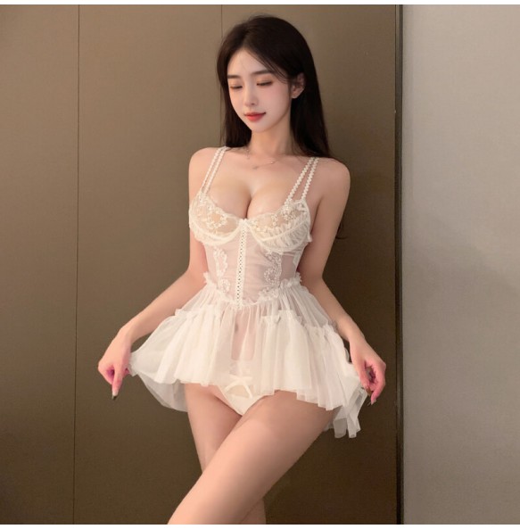 FEE ET MOI - First Love Memory Princess Underwire Bra Dress (White)